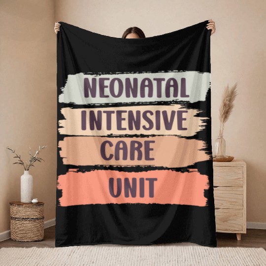 NICU Nurse Fall Neonatal Intensive Care Unit Throw Blankets