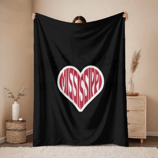 Mississippi Throw Blankets
