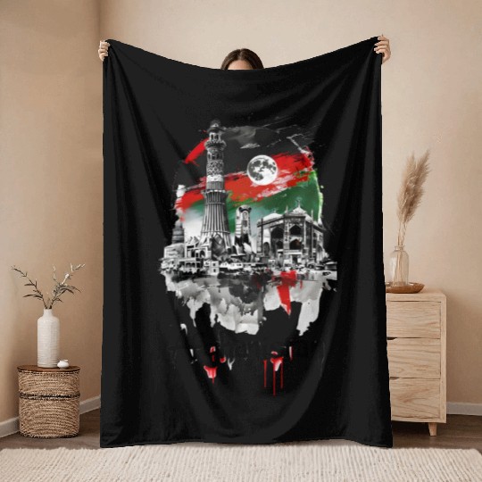 Kabul Store Afghanistan Urban View Throw Blankets
