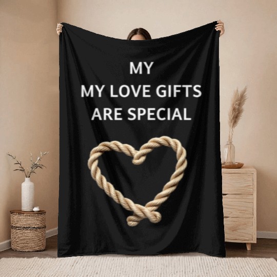 Funny BDSM Valentine My Love Gifts Are Special Throw Blankets