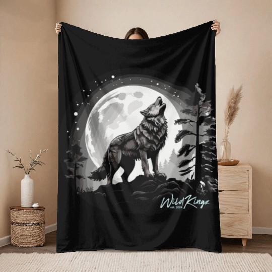 Full Moon Throw Blankets