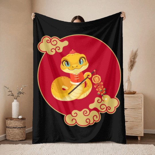 "Lunar New Year Lucky Throw Blankets