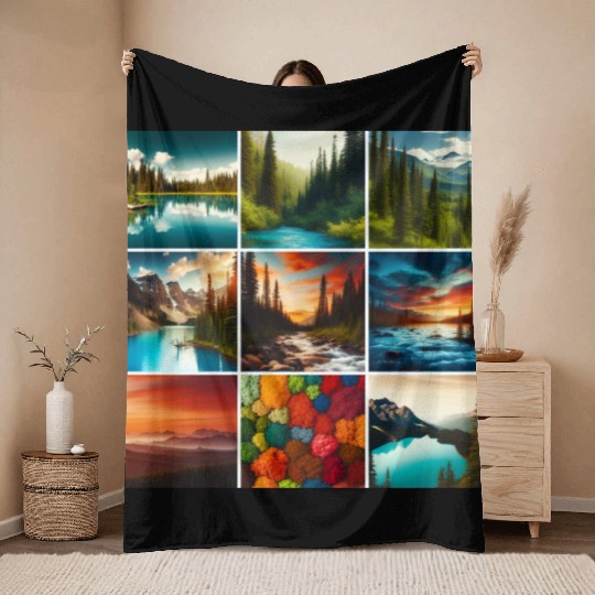 Nature Aesthetic Throw Blankets