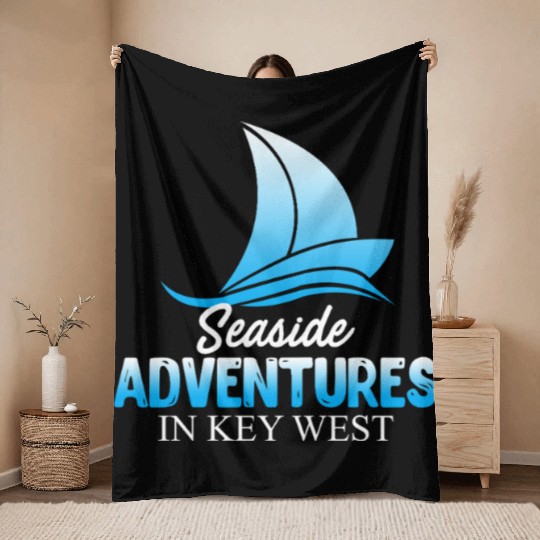 FLORIDA KEYS SEA ADVENTURES IN KEY-WEST Keys Throw Blankets