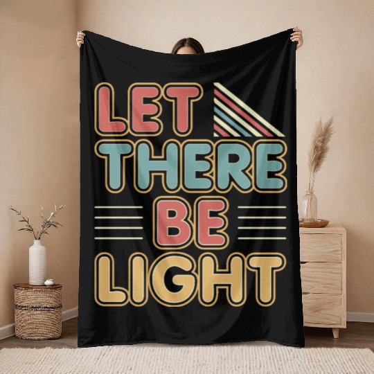 Let There Be Light religious novelty peace trendy Throw Blankets