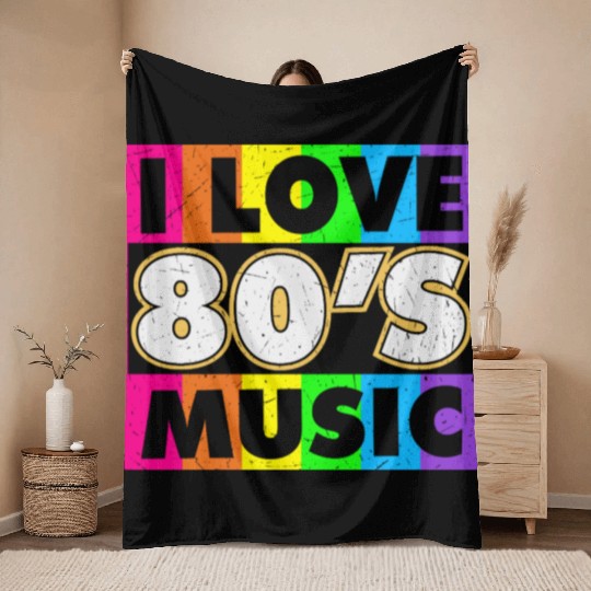 Retro 80s Style design – Perfect for Nostalgia Fa Throw Blankets
