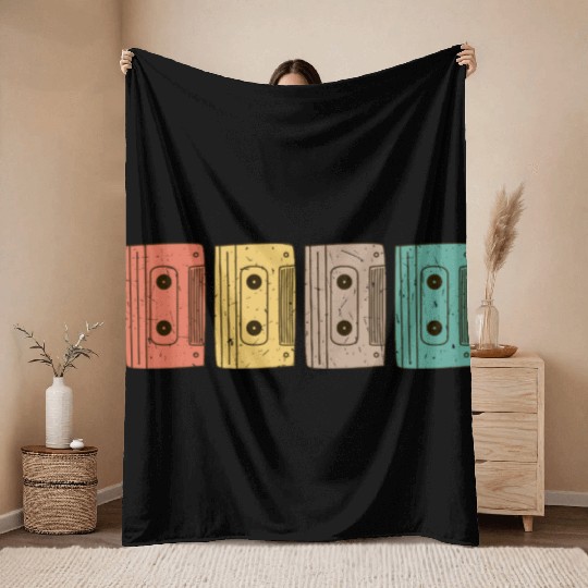Retro 80s Style design – Perfect for Nostalgia Fa Throw Blankets