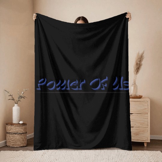 Power of us team spirit Throw Blankets