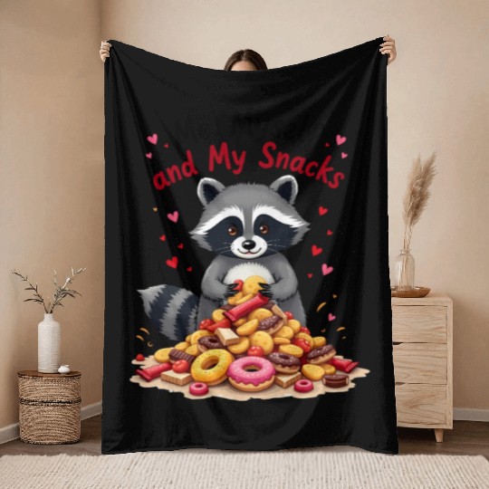 Me, Myself, and My Snacks Throw Blankets