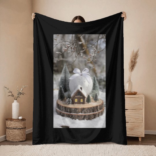 Winter Wonderland: A Miniature Holiday Escape Throw Blankets