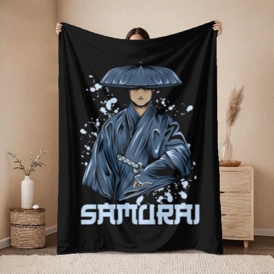 Samurai warriors Throw Blankets