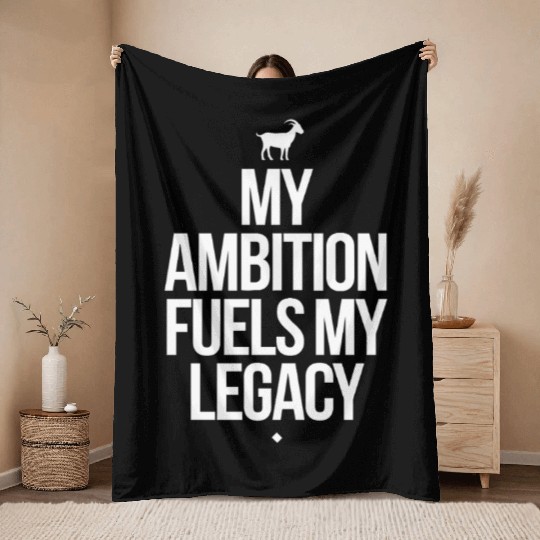 Capricorn Zodiac Ambition Fuels My Legacy Throw Blankets