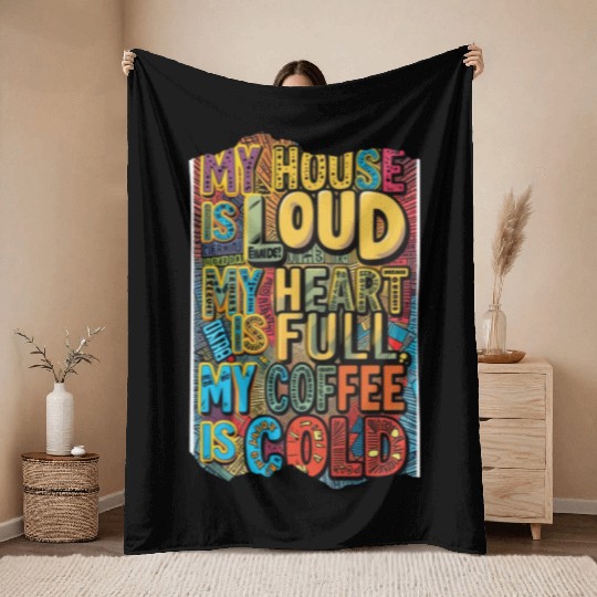 Parenting on hard mode Neurodivergent edition Throw Blankets