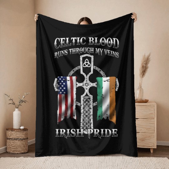 Irish Blood St. Patrick's Day Throw Blankets