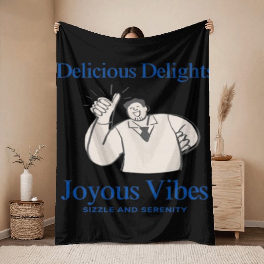 Delicious Delights & Joyous Vibes Throw Blankets