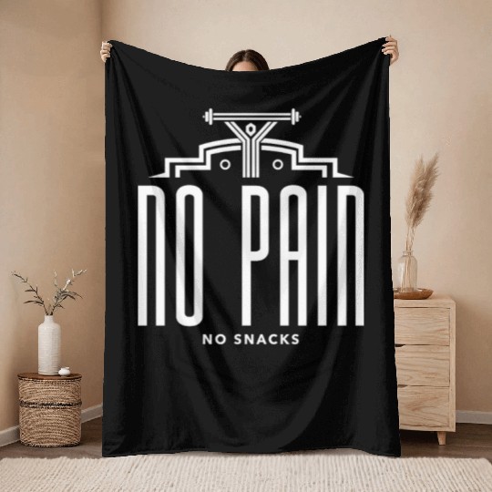 No Pain No Snacks Hiit Cardio Throw Blankets