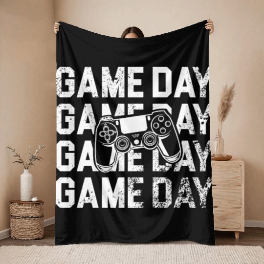 Game day Throw Blankets
