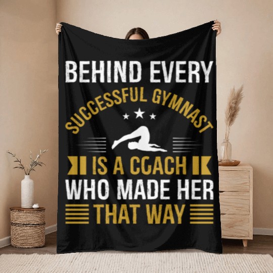 Gymnastics Gym Fitness Sports Training Throw Blankets
