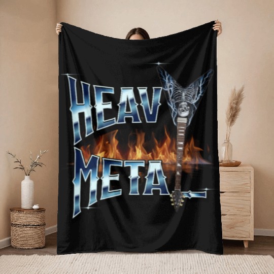 Heavy Metal Throw Blankets