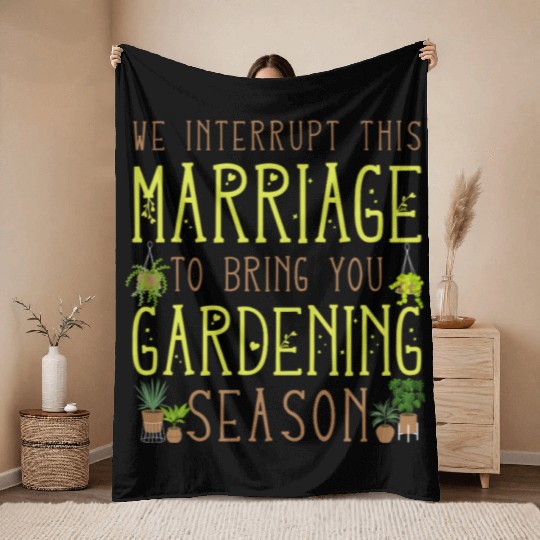 Plant Lover Gardening Husband Wife Throw Blankets
