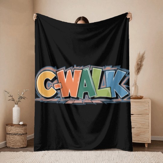 C-Walk Graffiti style typography Throw Blankets