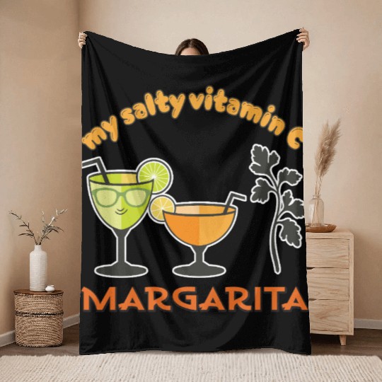 Margarita my salty vitamin C Throw Blankets