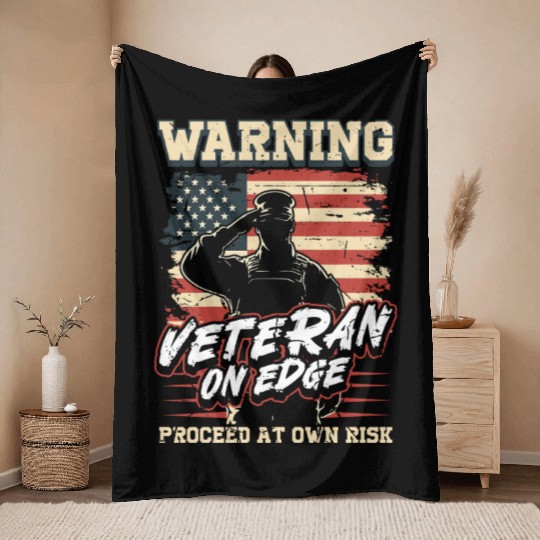 Dysfunctional Veteran Proceed At Own Risk Throw Blankets