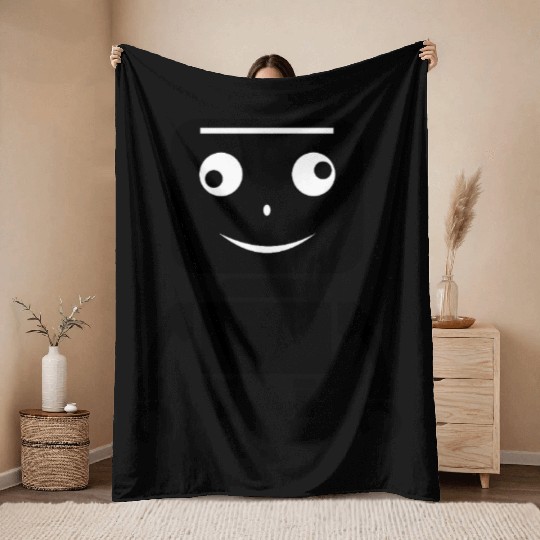 Cute Minimalist Robot Throw Blankets