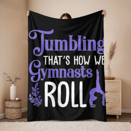 Gymnastics Gym Fitness Sports Training Throw Blankets