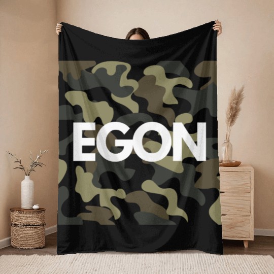 Egon Name Throw Blankets Men Good Quality Camouflage