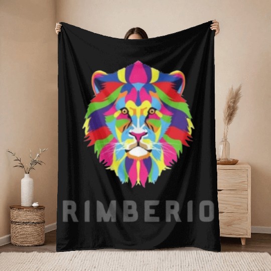 Remberio Lion Graphic Design – Bold, Creative & Pr Throw Blankets