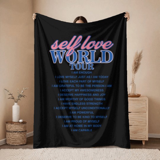 Selflove World Tour Throw Blankets