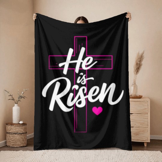 He is Risen Throw Blankets