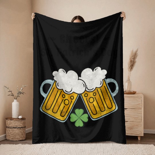 CHEERS SAINT PATRIC DAY Throw Blankets