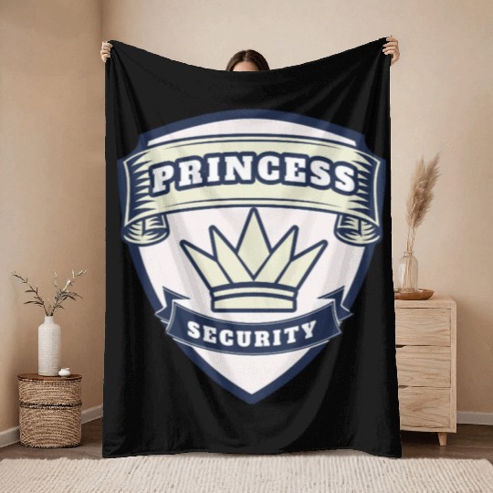 princess security birthday Throw Blankets