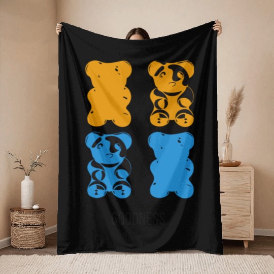 Gummie bears Goodness Design. Throw Blankets