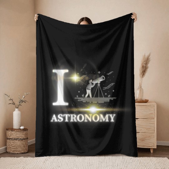 Amateur Astronomy: I Love Astronomy Throw Blankets