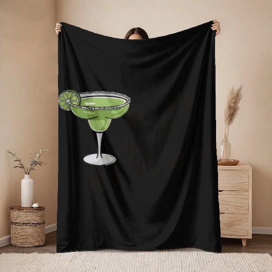 Mama needs a margarita Throw Blankets