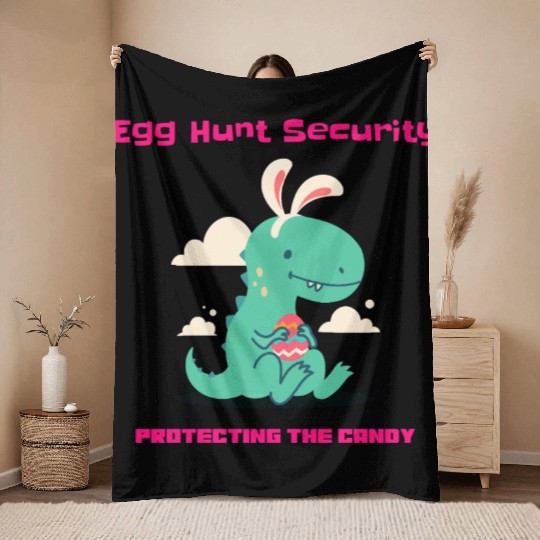 Egg Hunt Securiety Protecting the Candy Throw Blankets