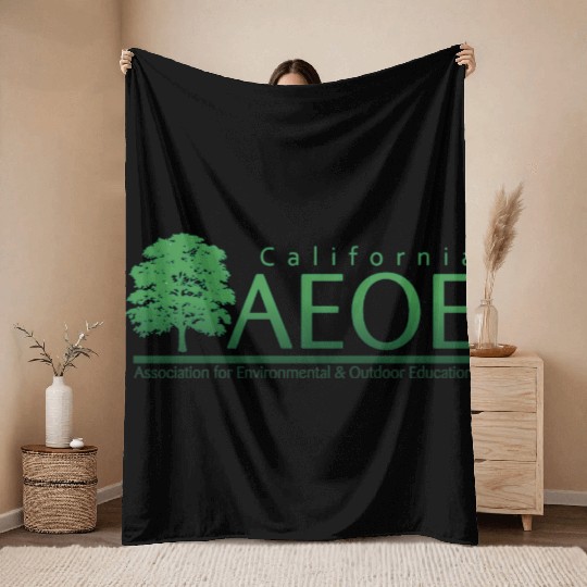 AEOE Logo Green Throw Blankets