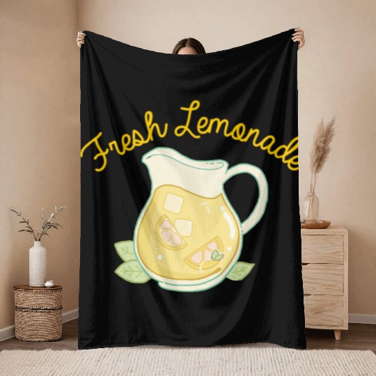 Fresh Lemonade Throw Blankets