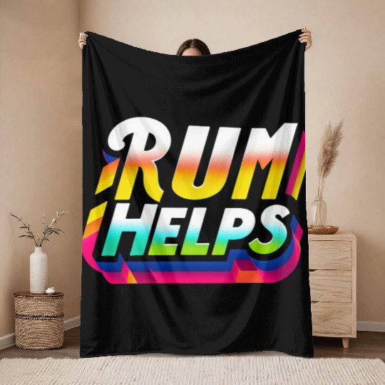 Rum Helps 9 Throw Blankets