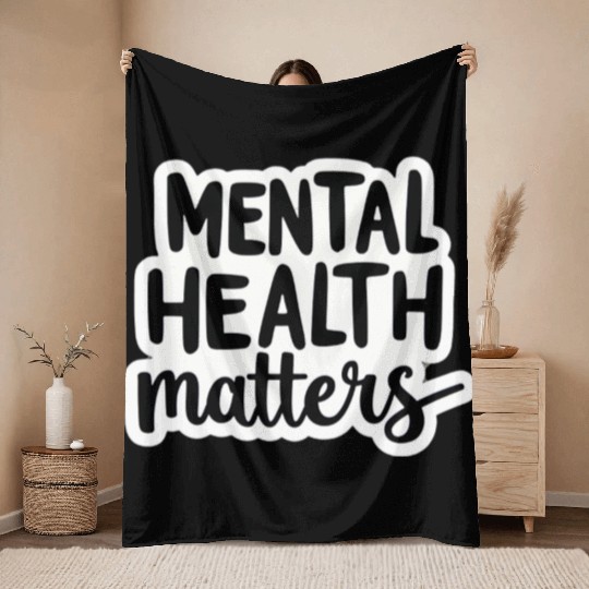 Mental Health Matters Throw Blankets