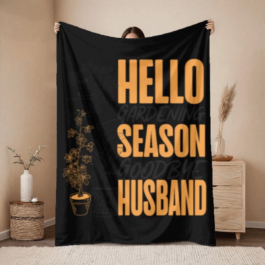 Plant Lover Gardening Husband Wife Throw Blankets