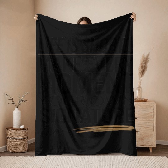 Inspirational Quote Typography Design Throw Blankets