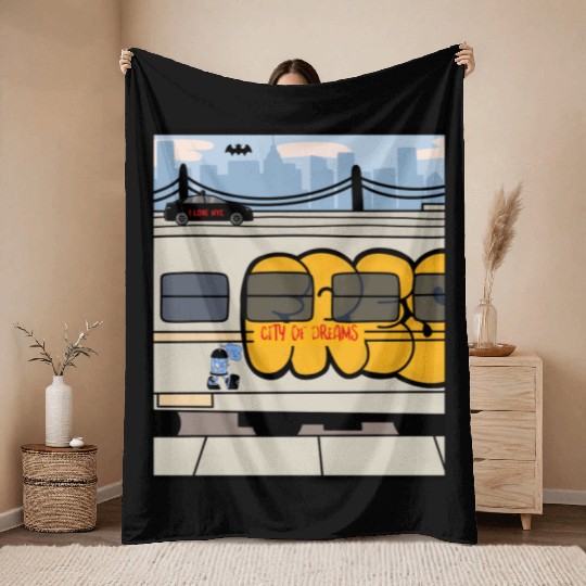 New York City – City of Dreams | NYC Skyline Throw Blankets