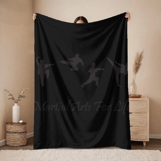 Martial Arts For Life Karate Tae Kwon Do Kung Fu Throw Blankets