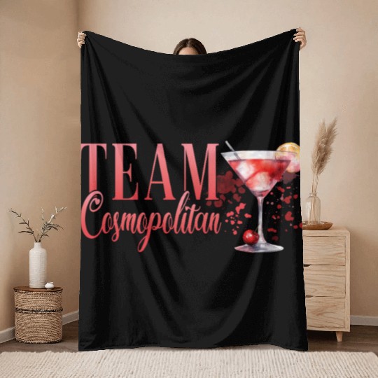 Cocktail Bartender Team Cosmopolitan Throw Blankets