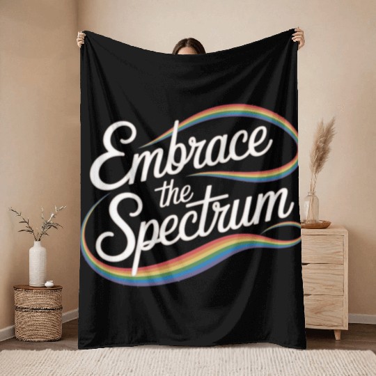 Embrace the Spectrum Throw Blankets