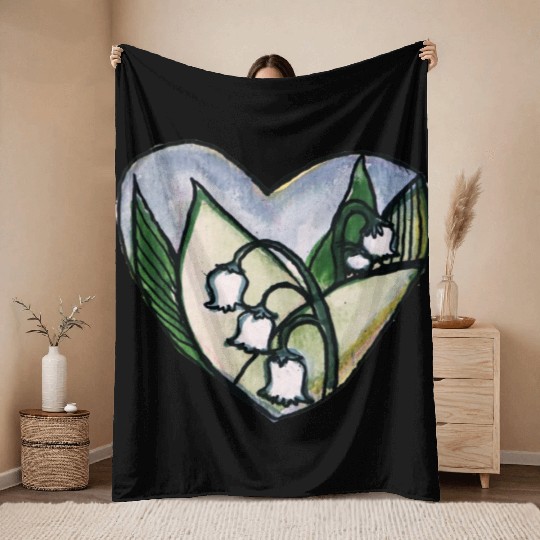 Lily of the Valley Throw Blankets